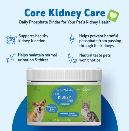 PW Core Kidney Care - Daily Phosphate Binder for Cats & Dogs 144g