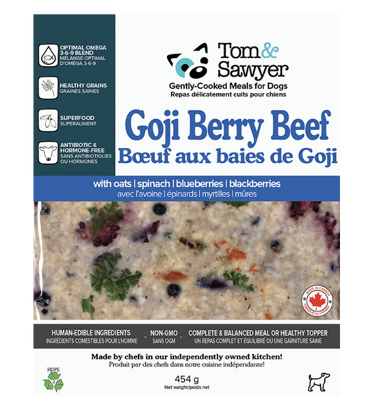 Tom & Sawyer Dog Gently Cooked Goji Berry Beef 454g