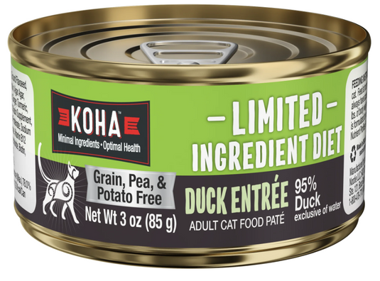 KOHA Limited Ingredient Diet Duck Pate Entrée for Cats 156g