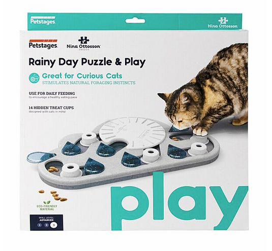 Nina Ottoson Cat Puzzle & Play Rainy Day White