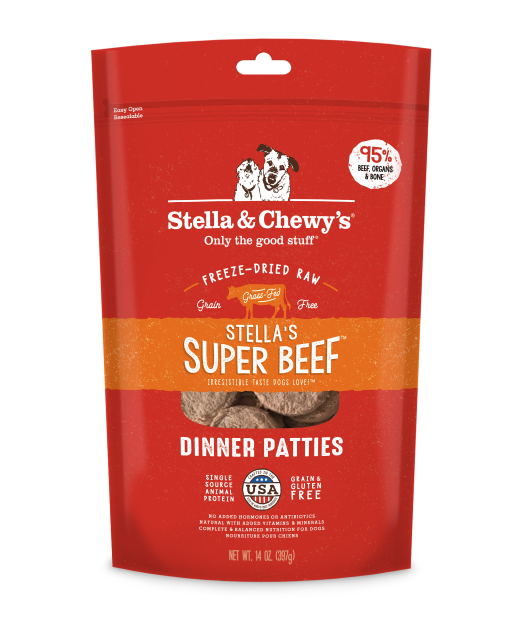 Stella & Chewy's Dog Freeze-Dried Super Beef Patties 14 oz