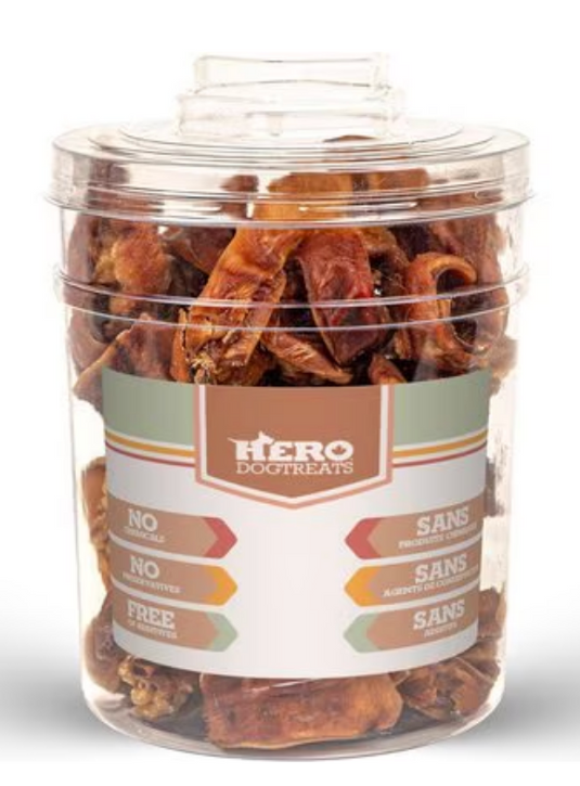 Hero Air Dried Pig Ear Strips Singles