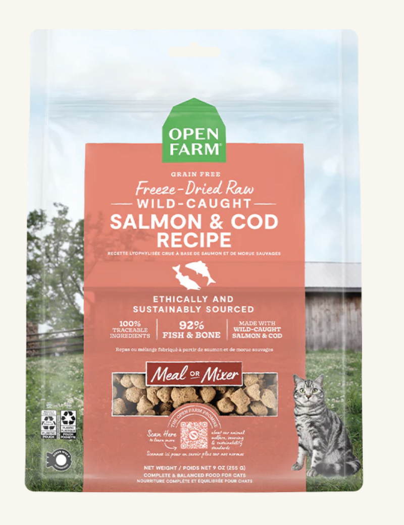 Load image into Gallery viewer, Open Farm Cat Freeze Dried Salmon &amp; Cod
