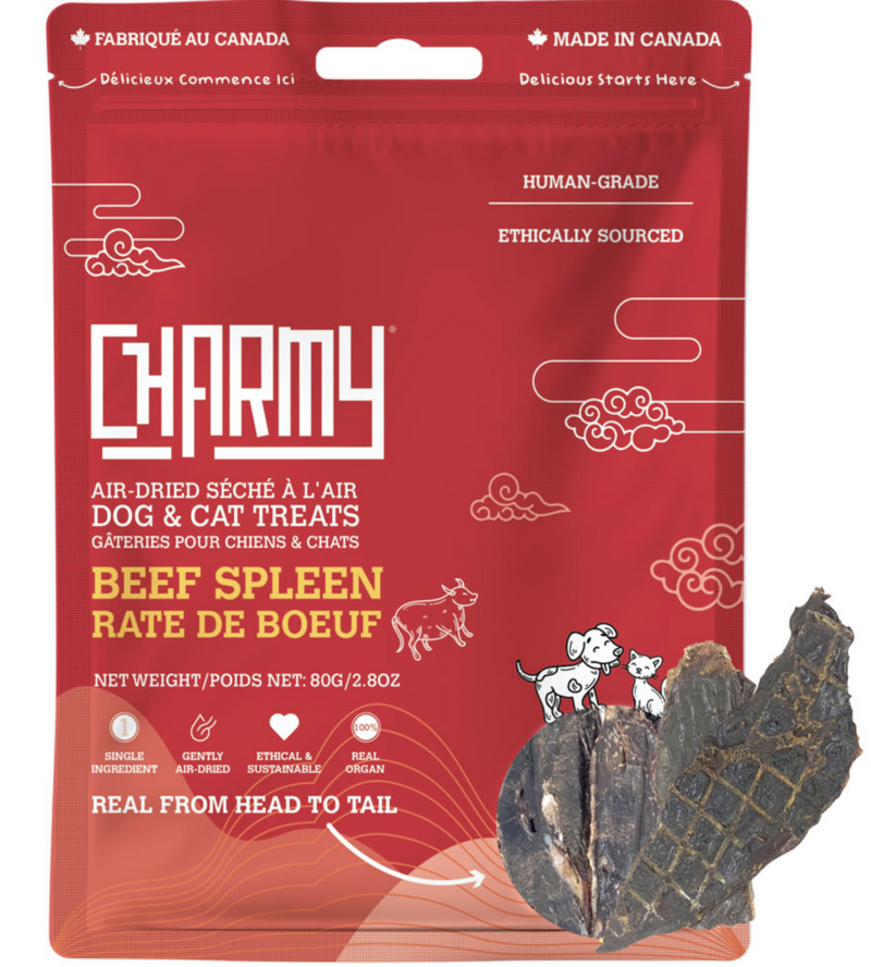 Load image into Gallery viewer, Charmy Pet Dog &amp; Cat Treat Beef Spleen 80g
