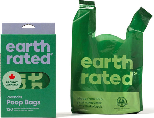 Earth Rated Lavender Handle Bags On A Roll - 120