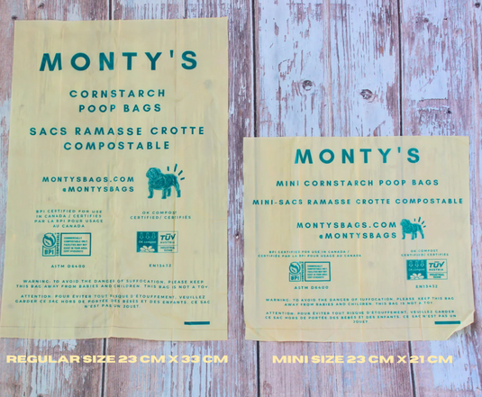 Monty's Compostable Corn Starch Poop Bags