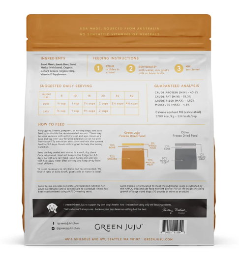 Green Juju Lamb Freeze Dried 14oz