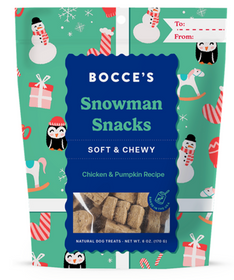 Bocce's Bakery Holiday Soft & Chewy Snowman Snacks 6 oz