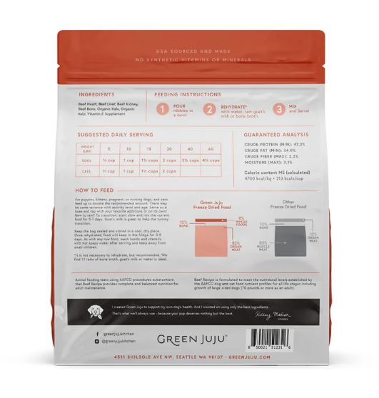 Load image into Gallery viewer, Green Juju Beef Freeze Dried 14oz - Discover Dogs
