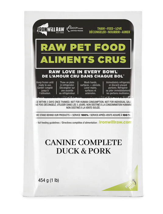 Iron Will Raw Canine Complete Duck & Pork Dinner