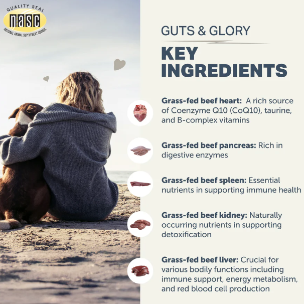Load image into Gallery viewer, Four Leaf Rover Guts &amp; Glory Grass-fed Organs For Dogs 37.4g
