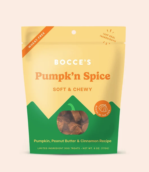 Bocce's Bakery Soft & Chewy Pumpk'n Spice 6oz