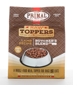 Primal Dog & Cat Raw Topper Butcher's Blend Lamb 2 lb