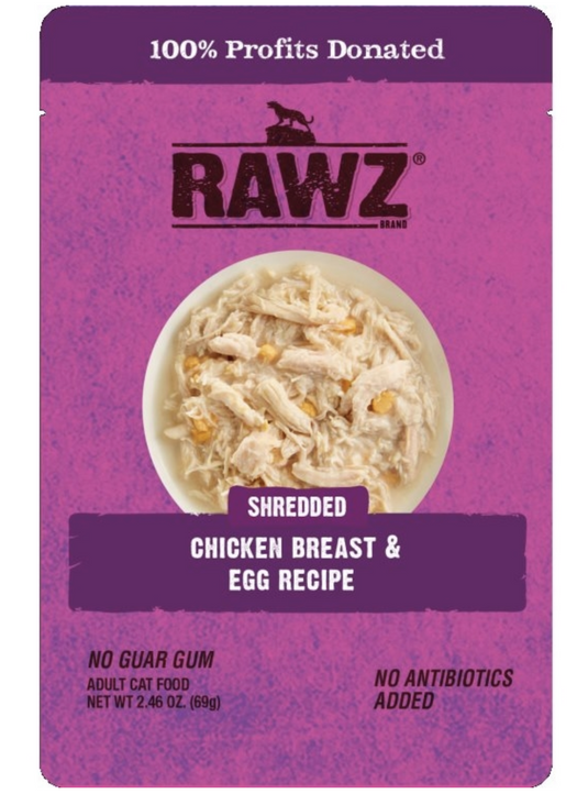 Rawz Cat Shredded Chicken Breast and Egg 2.46oz