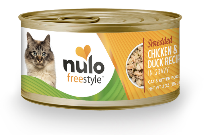 Load image into Gallery viewer, Nulo Cat Shredded Chicken &amp; Duck in Gravy Can
