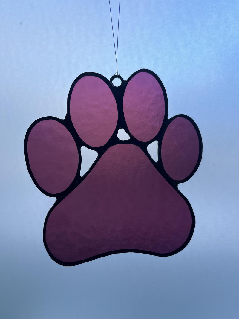 Load image into Gallery viewer, Stained Glass Paw Print
