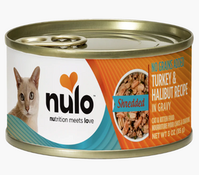 Nulo Cat Shredded Turkey & Halibut in Gravy Can 3oz