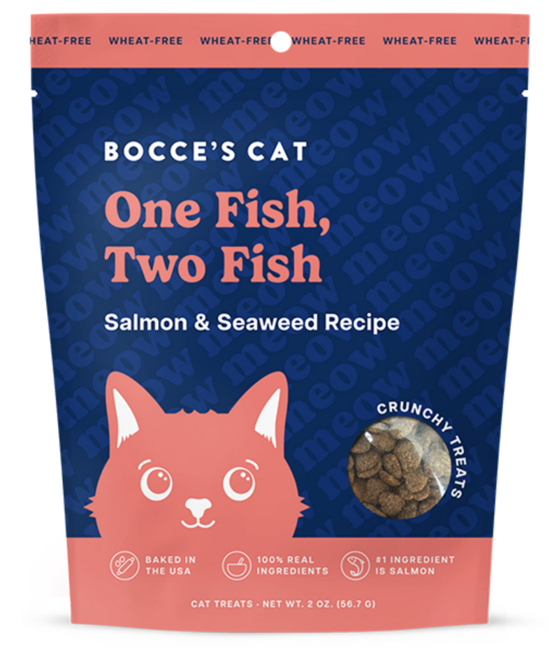 Load image into Gallery viewer, Bocce&#39;s Bakery Cat Crunchy One Fish Two Fish 2 oz
