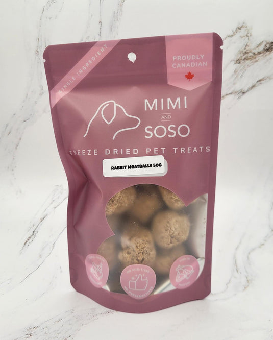 MIMI & SOSO Freeze Dried Mini Rabbit Meatballs 50g