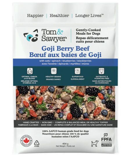 Tom & Sawyer Dog Gently Cooked Goji Berry Beef 454g