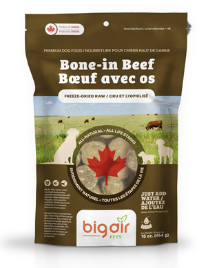 Big Air Pets Freeze Dried Raw Bone-In Beef 454g