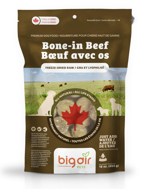 Big Air Pets Freeze Dried Raw Bone-In Beef 454g