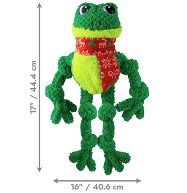 Kong Holiday Knots BowTie Frog