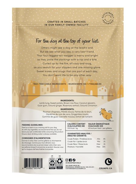 Crumps Dog Holiday Festive Cookies Lamb with Ginger 270g