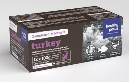 Healthy Paws Feline Complete Turkey 1.2kg