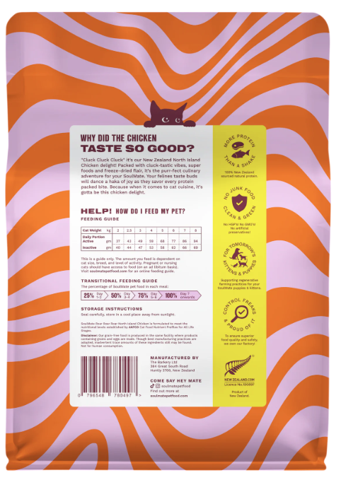 Load image into Gallery viewer, SoulMate Cat Freeze-Dried North Island Chicken 400g - Discover Dogs
