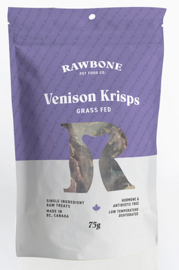 Rawbone Pet Food Co Venison Krisps 75g