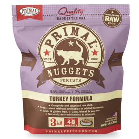 Primal Cat Raw Turkey Nuggets 3lb