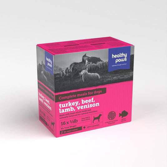 Healthy Paws Complete Dinner Turkey, Beef, Lamb, Venison 8lb