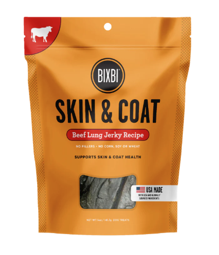 BIXBI Jerky Skin & Coat Beef Liver/Lung 5oz