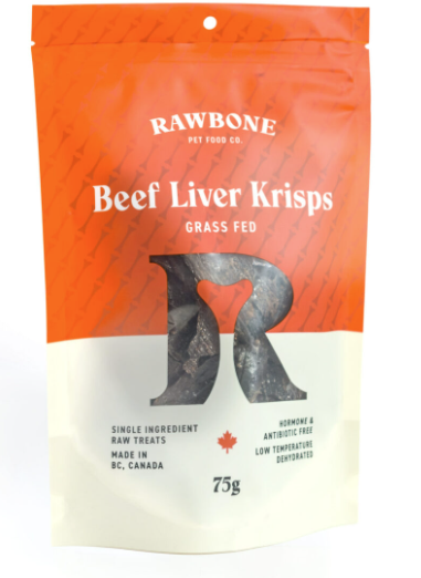 Rawbone Pet Food Co Beef Liver Krisps 100g