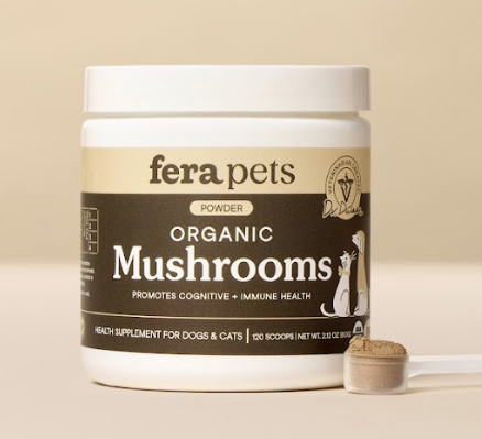 Fera Pet Organics USDA Organic Mushroom Blend for Immune Support for Dogs & Cats