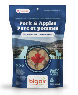 Big Air Pets Freeze Dried Raw Pork & Apples 454g
