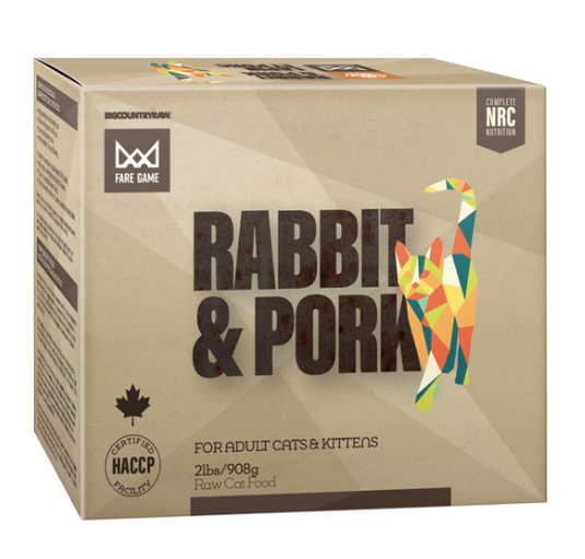 Big Country Raw Cat Fare Game Rabbit and Pork 2lb