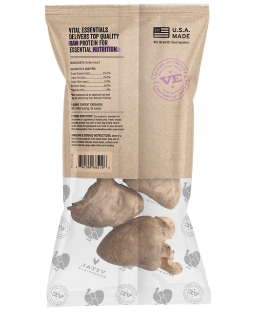 Vital Essentials Freeze-Dried Raw Turkey Hearts 1.6oz