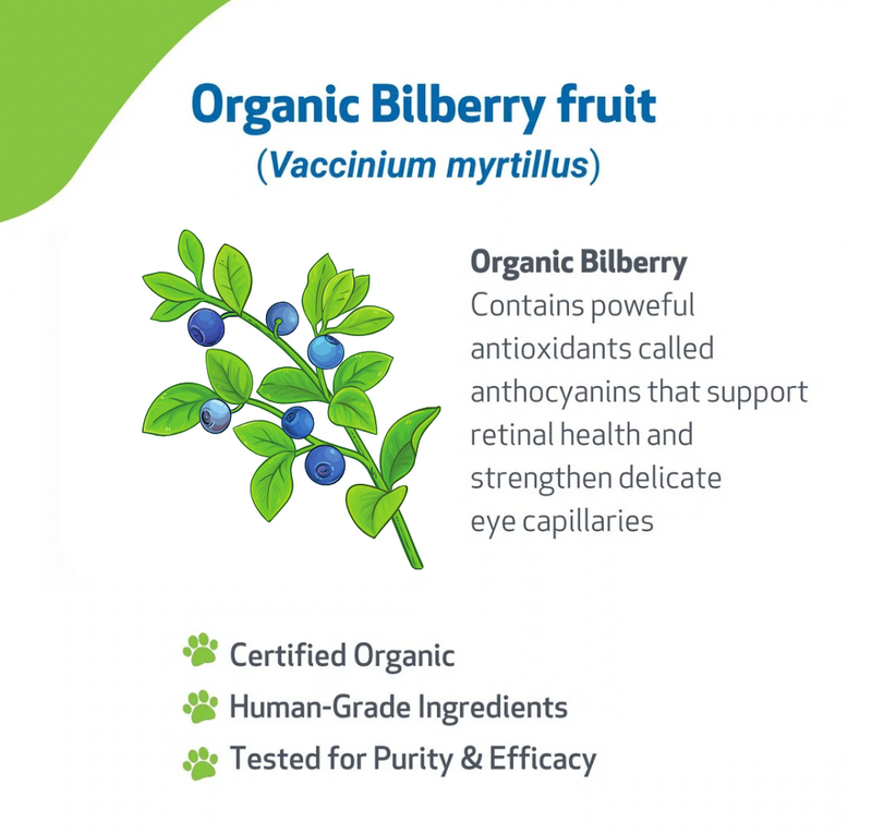 Load image into Gallery viewer, Pet Wellbeing Bilberry Supports Healthy Vision &amp; Capillaries in Dogs
