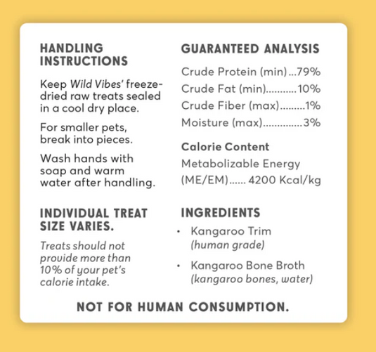 Wild Vibes Kangaroo and Bone Broth Treats 58g