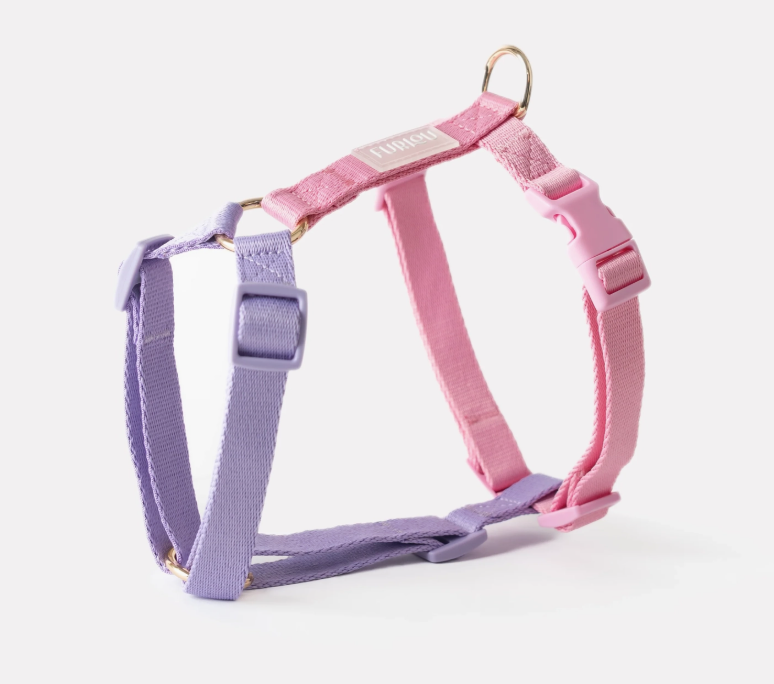 Load image into Gallery viewer, Furlou Strap Harness Lavender &amp; Pink
