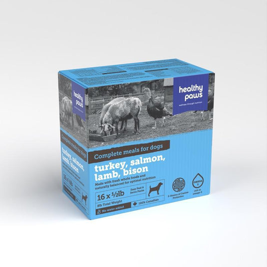 Healthy Paws Complete Dinner Turkey Lamb Salmon Bison 8lb