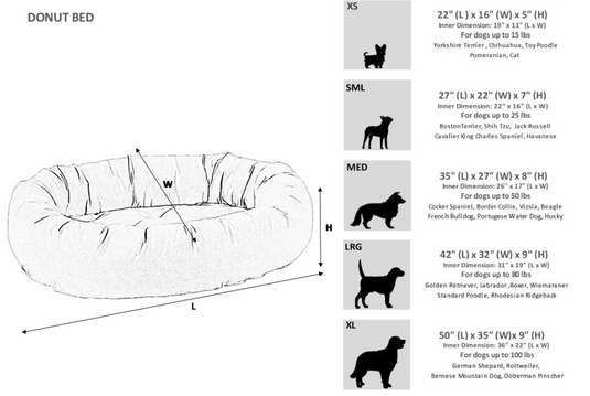 Clearance Bowsers Donut Bed Navy Large