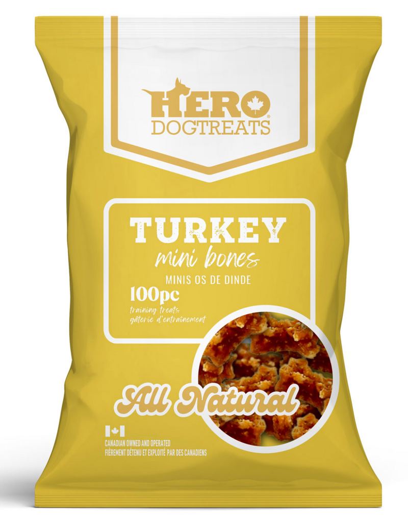 Load image into Gallery viewer, Hero Turkey Mini Bones – 100 Pieces
