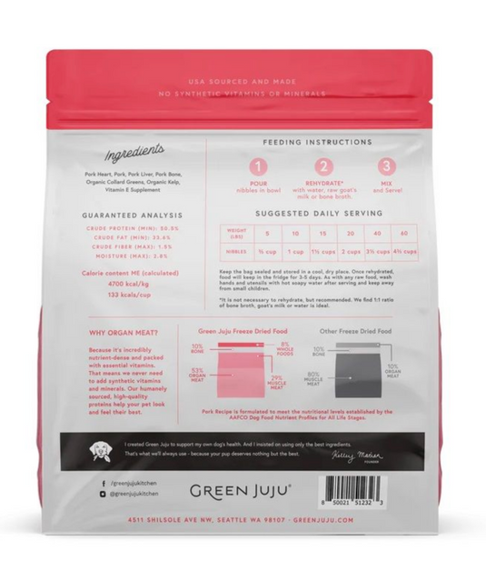 Green Juju Pork Freeze Dried 14oz