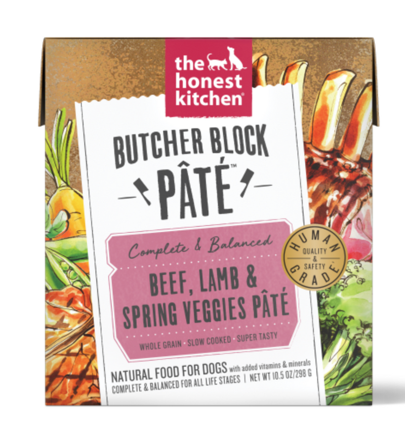 Load image into Gallery viewer, Honest Kitchen Butcher Block Pate for Dogs Beef Lamb &amp; Spring Veg 10.5oz
