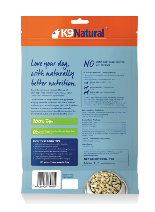 K9 Natural Lamb Tripe Booster