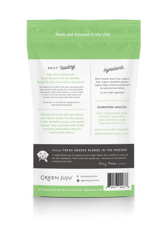 Green Juju Bison Freeze-dried Whole Food Bites