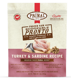 Primal Pronto Raw Turkey & Sardine 4lb